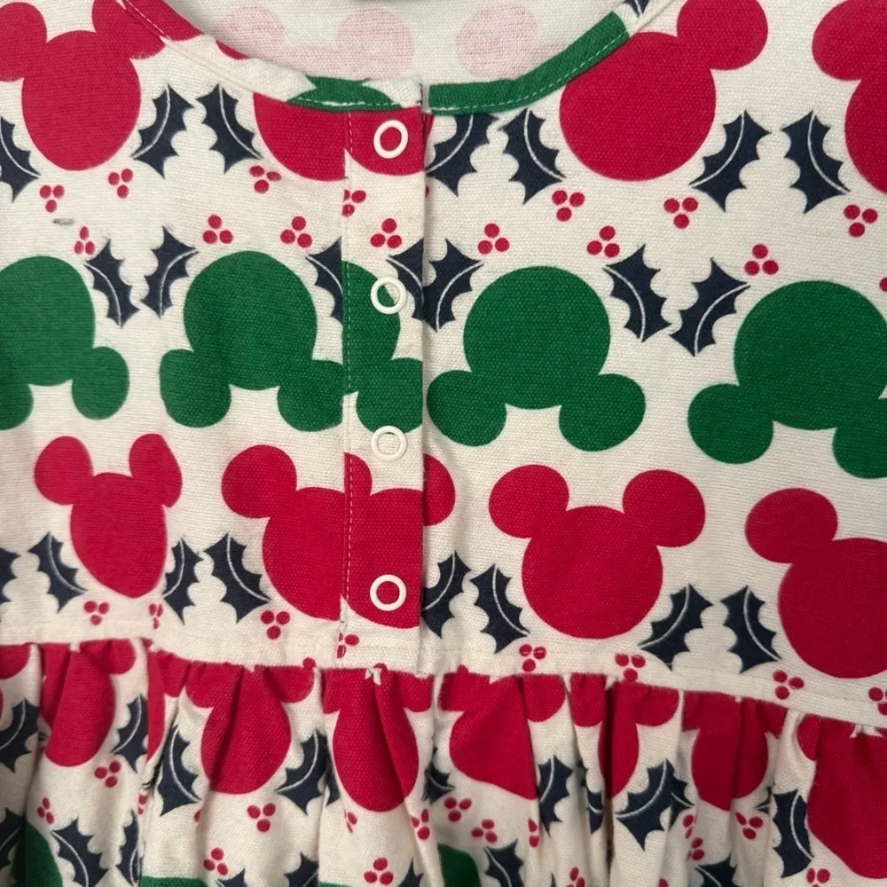 Hanna Andersson Christmas Holiday Red Green Mickey Mouse Nightgown size 14/16
